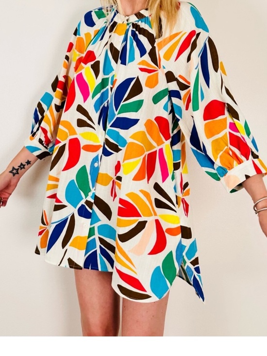 Target Tops - Tabitha Brown x Target Botanical Print Puff Sleeve Mini Dress or Tunic XL